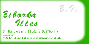 biborka illes business card